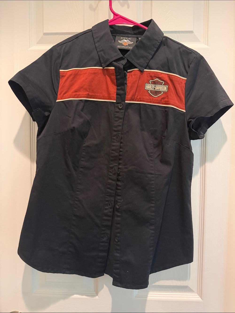 Harley-Davidson Black and Rust Orange Workshirt